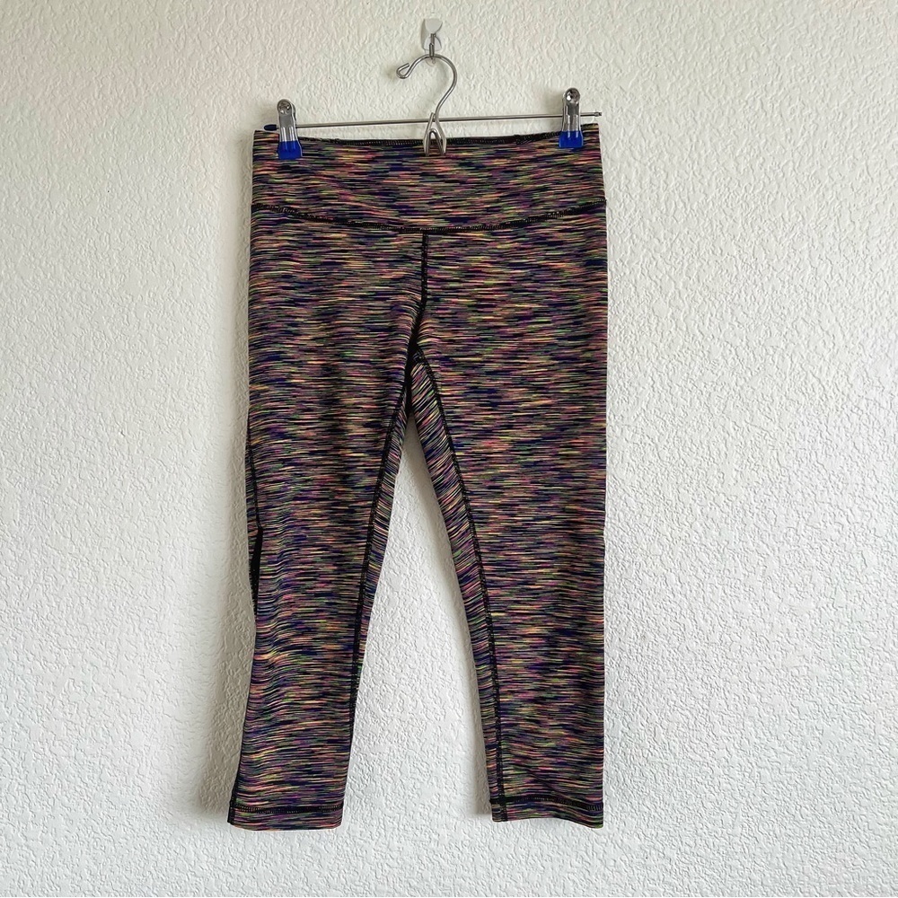 Zella Multicolor Neon Athletic Cropped Leggings Size Small